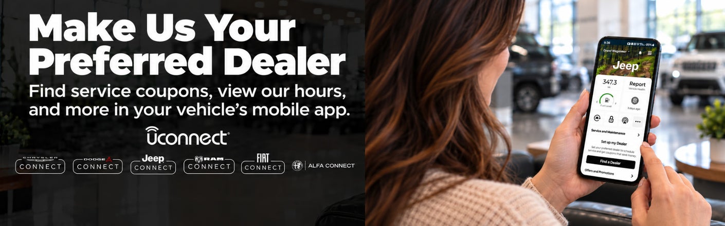 uconnect® make us your preferred dealer | Mountain View Chrysler Dodge Jeep Ram in Ringgold GA
